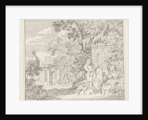 Couple at a classical monument and a gate by Henry Hoogers