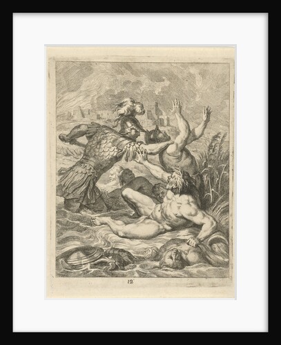 Achilles fights with river god Scamander, J. Alexander Janssens by Victor Honoré Janssens