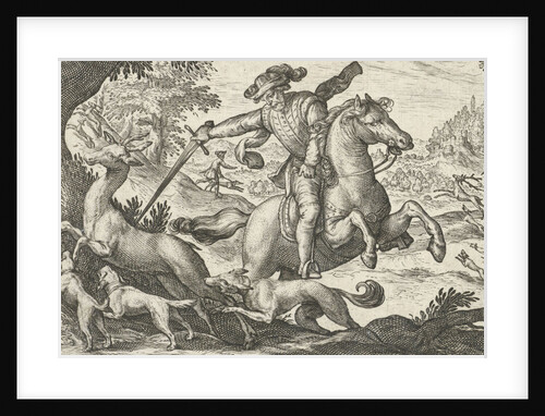Deer Hunting, Egbert Jansz., Antonio Tempesta by Johann Theodor and Johann Israel de Bry