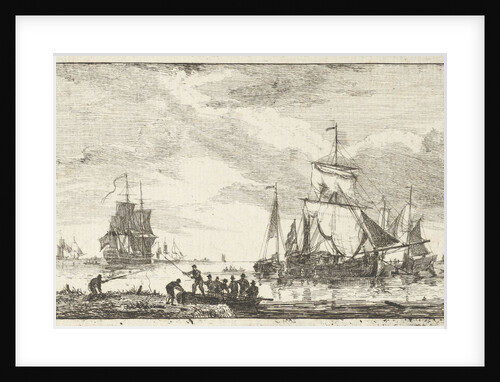 River View with fishermen by Hendrik Kobell