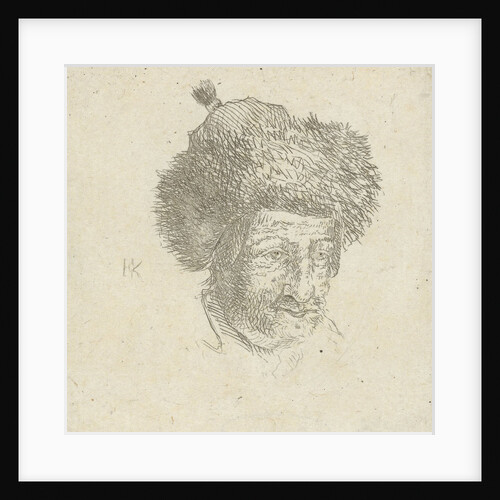 man's head with fur hat by Hendrik Kobell