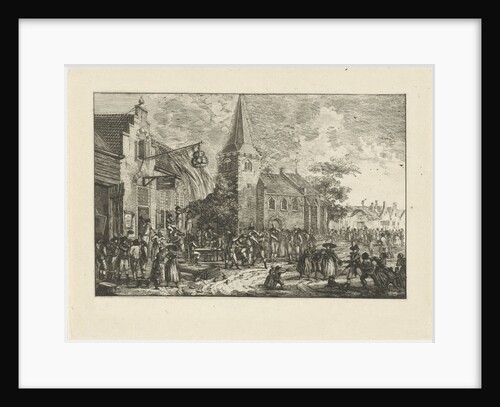 Figures at a tavern by Dirk Langendijk