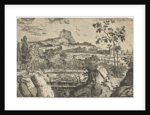 Mountainous Landscape with Waterfall by Pieter Langendijk
