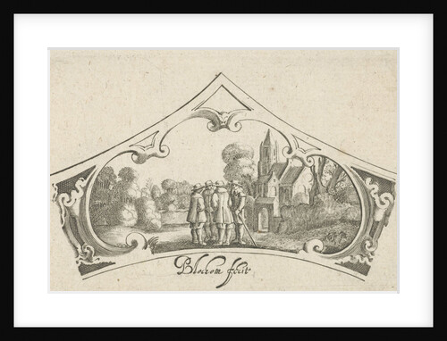 Four men conversing by Claes Jansz. Visscher II