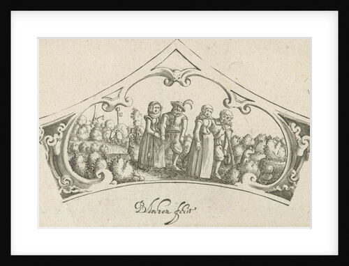 Women accompany drunken men by Claes Jansz. Visscher II