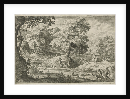 Deer hunting in a swamp by Jan van Londerseel