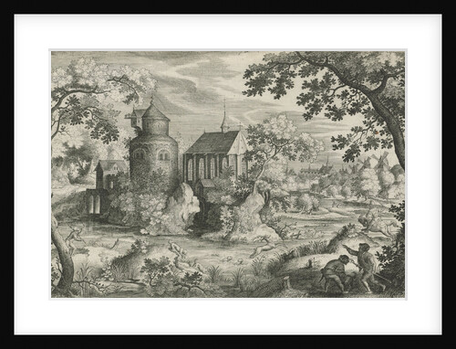 Deer Hunting with a chapel by Jacob Savery I