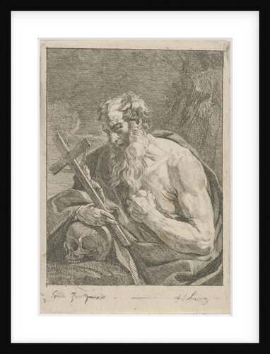 H. Jerome with a crucifix by Francois Joseph Lonsing