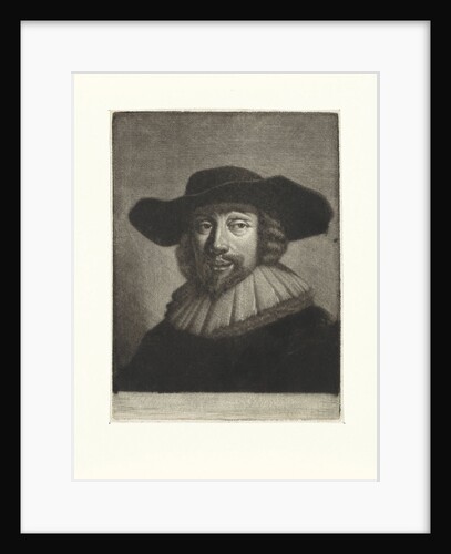 Portrait of a man with a hat and collar by Pieter Louw