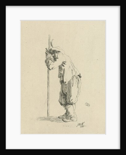 Man leaning on a stick by Jan Izaak van Mansvelt