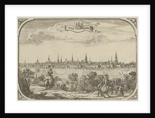 View of the city of Hamburg, Germany by Adriaen Oudendijck