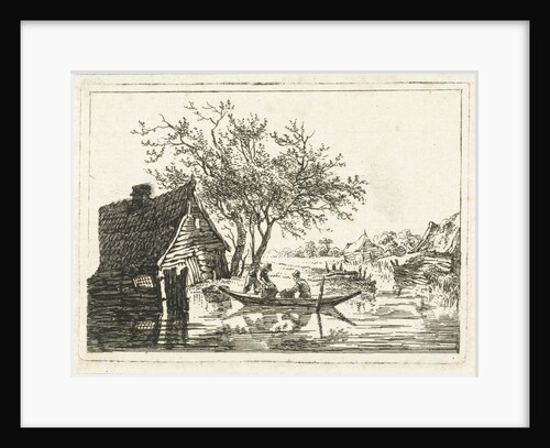 River Landscape with farm by François Joseph Pfeiffer II