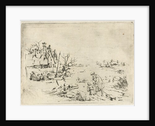 Winter landscape with farms by François Joseph Pfeiffer II