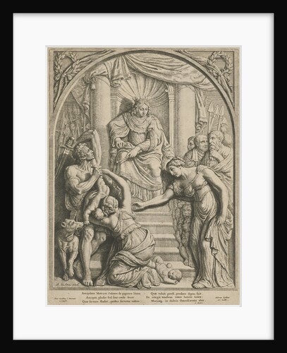 Judgment of Solomon, Hubert Quellinus by Arnoldus Montanus