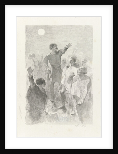 Wilfried surrounded by his warriors by Charles Rochussen