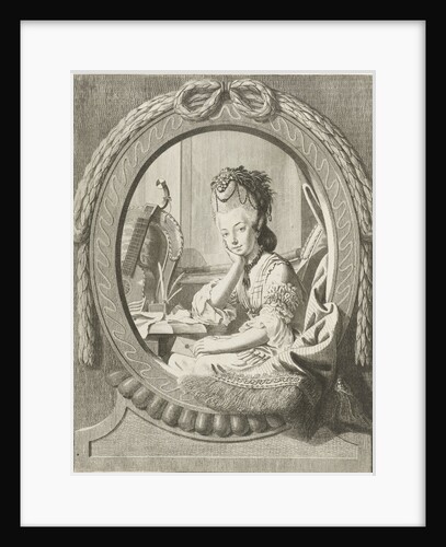 Young woman with a letter by Theodorus de Roode