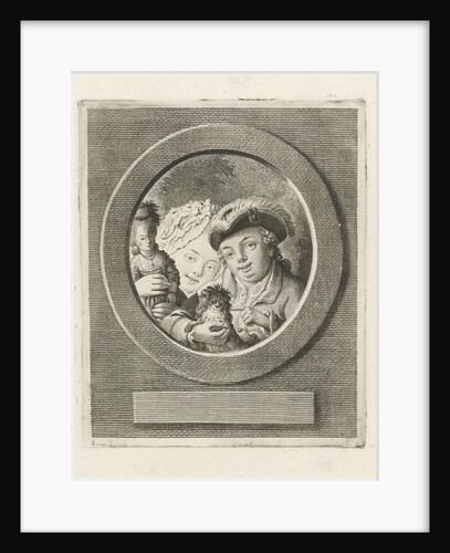 Portrait of the children of Mr. Neccair. The girl with a doll and the boy with a dog by Theodorus de Roode