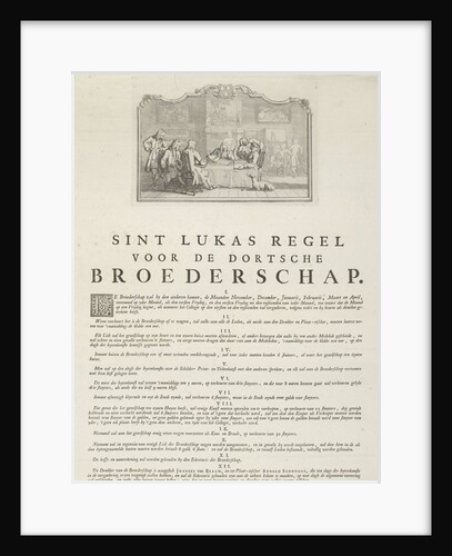 Rules of the Brotherhood of St Luke from Dordrecht, 1736, The Netherlands by Joannes van Braam