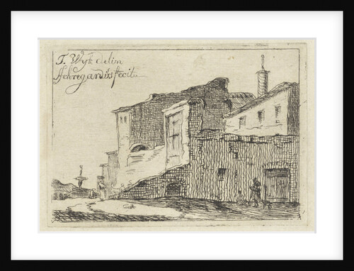 View of an Italian town or village by T. Wijk