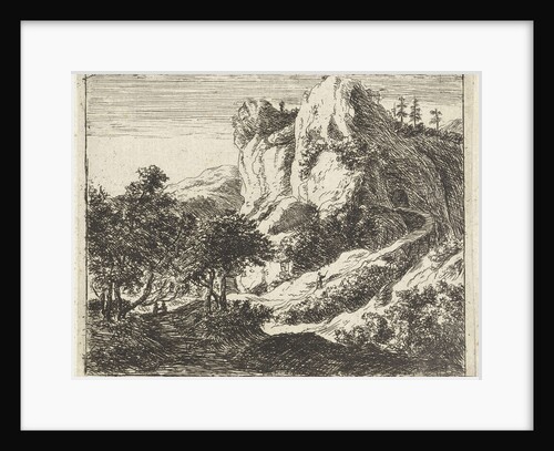 Mountain Landscape with walkers by Jan Soukens