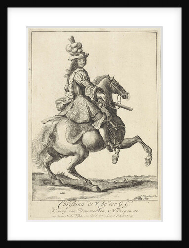 Equestrian Portrait of King Christian V of Denmark and Norway by Nicolaes Visscher II