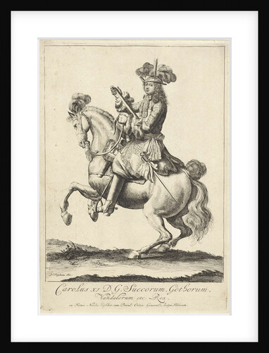 Equestrian Portrait of King Charles XI of Sweden by Nicolaes Visscher II
