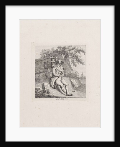 Resting peddler by J. van Strieland