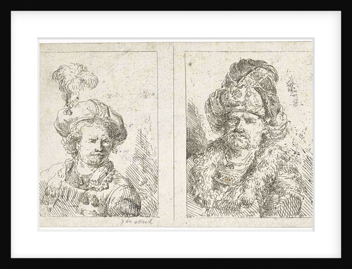 Two men busts by Abraham van Strij I
