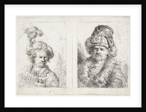 Two male busts by Abraham van Strij I