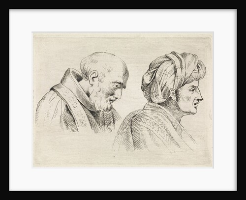 Cleric and a man with turban by Henricus Turken