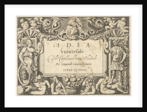 Title page for Idea universale della Cancellaresche corsive et Bastarde by Martin van Buyten