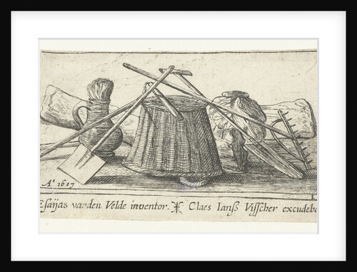 Engraving with tools for working the land by Claes Jansz. Visscher II