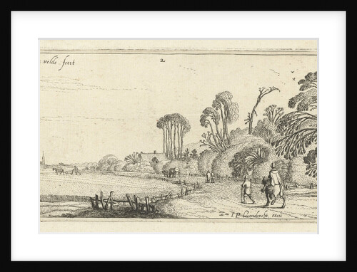 Hikers on a road at Hillegom by Esaias van de Velde