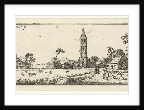 Hikers on a path to Spaarnwoude by Esaias van de Velde