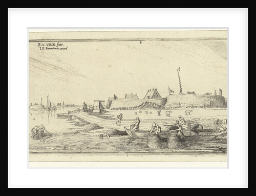 Rowing boats with fishermen for a fort on the Scheldt by Anonymous