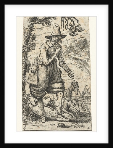 Hunter with two dogs by Claes Jansz. Visscher II