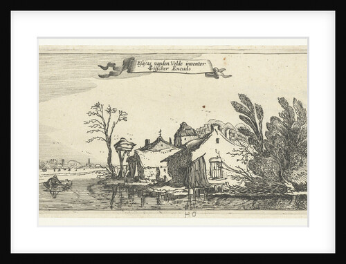Farm with dovecote on a river by Claes Jansz. Visscher II