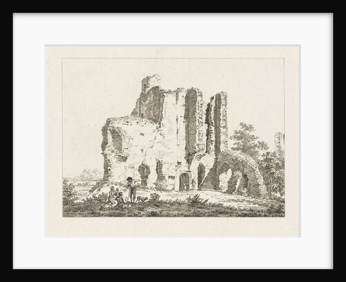 View of the ruins of Castle Brederode, Haarlem by Joannes Pieter Visser Bender