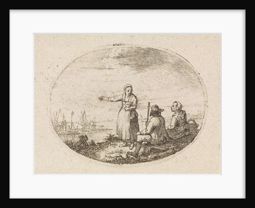 Couple at bank of river by Marten J. Waefelaers