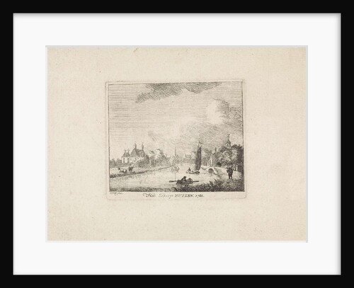 View of Ancient Pillars, on the River Vecht by Justus de Waal