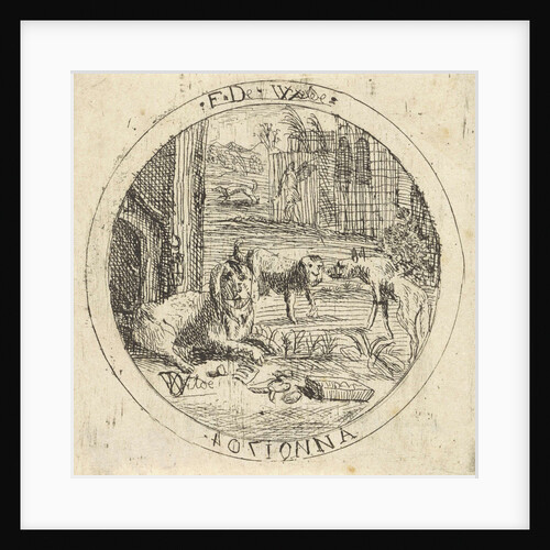 Dogs in a doghouse, Franz de Wilde by Franz de Wilde