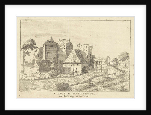 View of Castle Brederode Santpoort by Pieter van Winkel