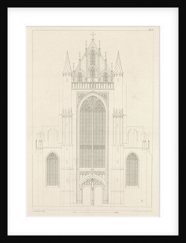 North Portal of the Highland church in Leiden by Alphonse Pierre Giraud