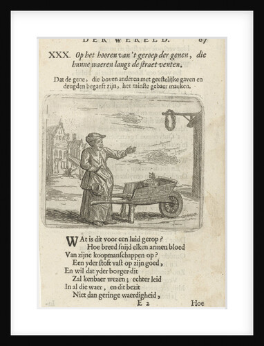 Women with a wheelbarrow by Arnold Houbraken