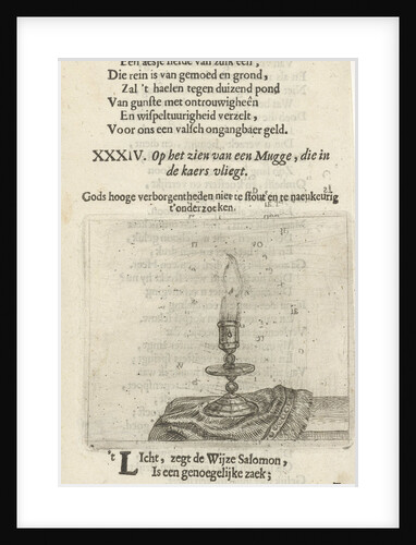 Mosquitoes around a candle by Arnold Houbraken