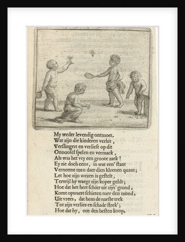 Four children playing by Arnold Houbraken