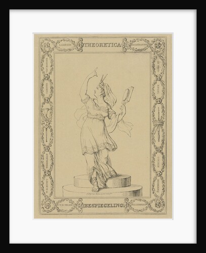 Female personification of theorist, Reflection by Johannes Jelgerhuis