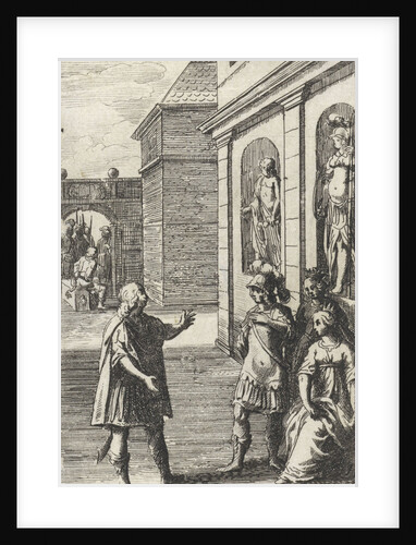 Man for a soldier and two women by Gerrit van Goedesberg