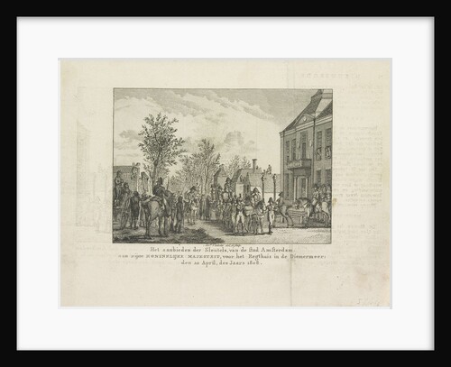 To offer the keys of the city to Louis Napoleon, 1808 by Abraham Vinkeles