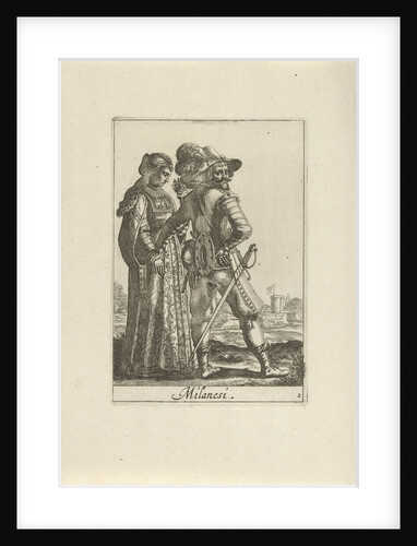 Couple dressed in the Milanese fashion by Johannes Covens and Cornelis Mortier